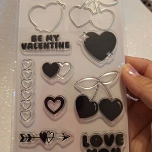 Recollections Black and White Valentine's Day Stamps